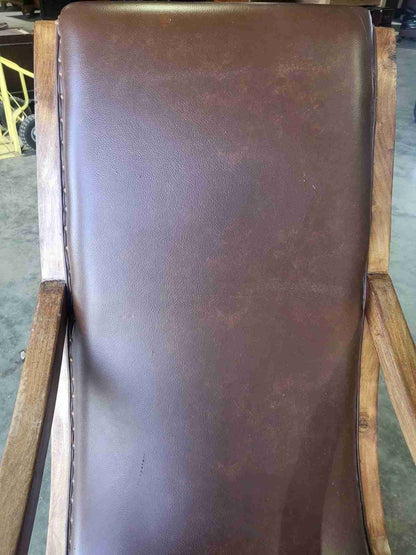 Large plantation arm chair conservatory garden patio chair faux leather