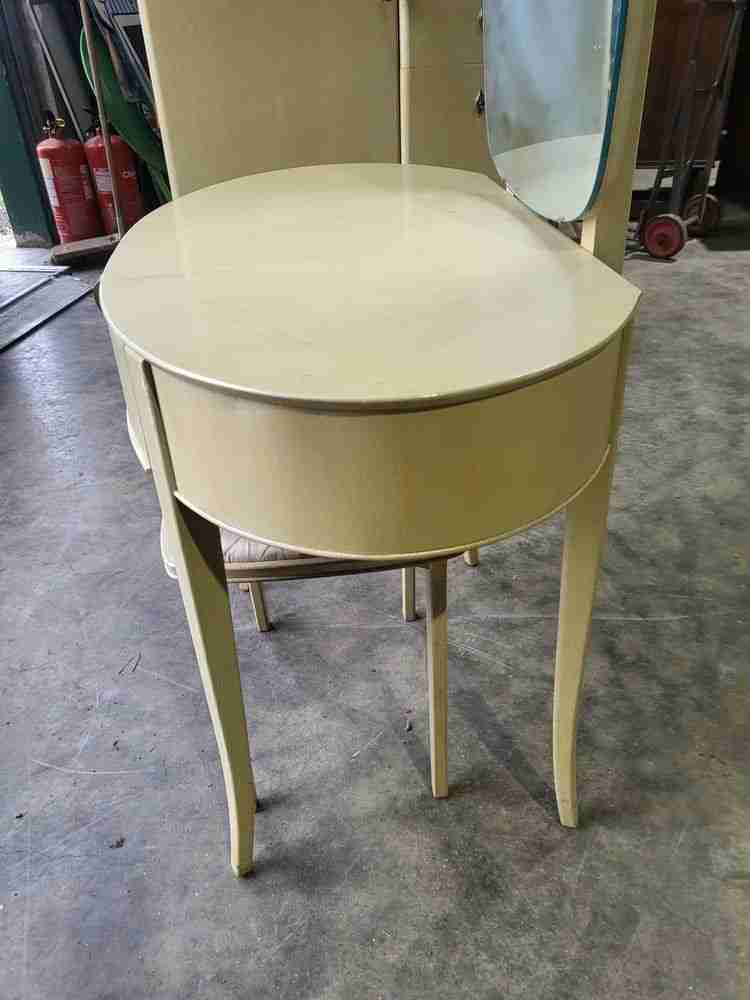 Vintage 1930's small dressing table stool mirror