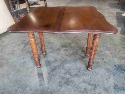 Antique serpentine extending dining occasional hall desk table