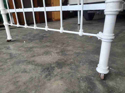 Antique Victorian cast iron double bed frame