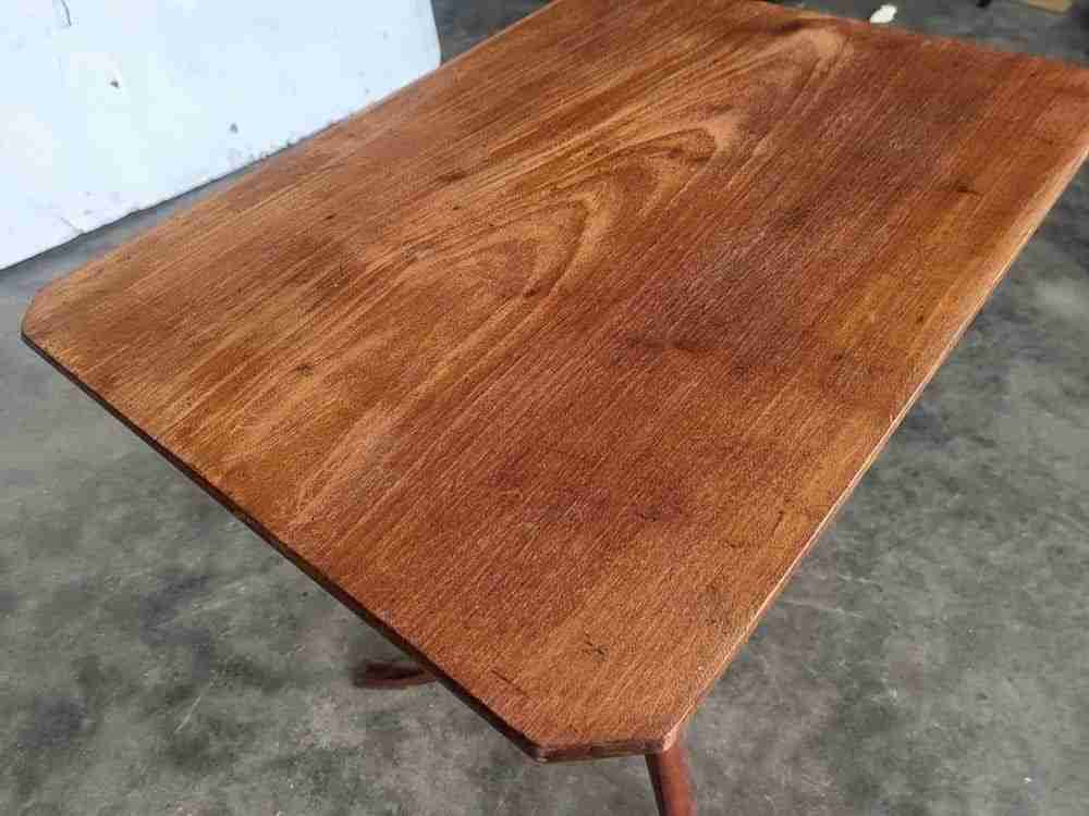 Antique small square tilt top side end lamp occasional table