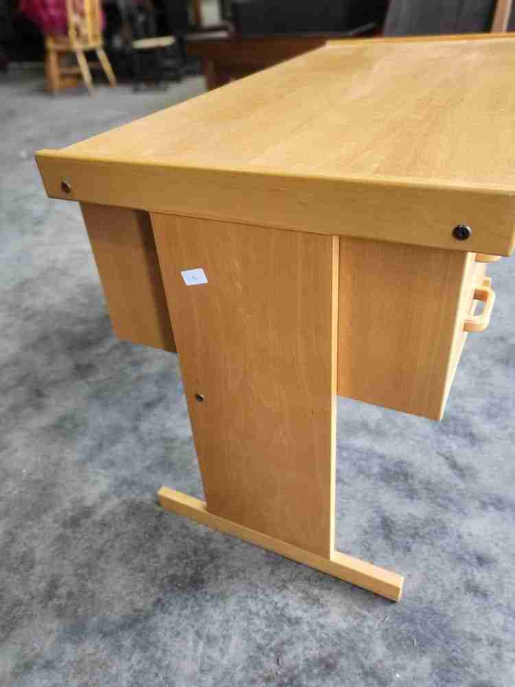 Modern small single pedestal  2 drawer writing desk