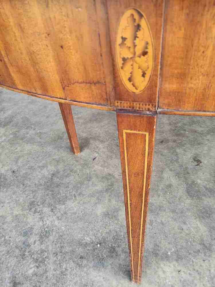 Antique Edwardian inlaid gate leg drop leaf occasional dining table