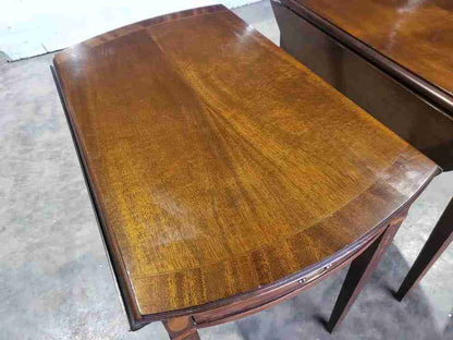 Pair two antique repro Pembroke side inlaid occasional dining tables PRICE x 1