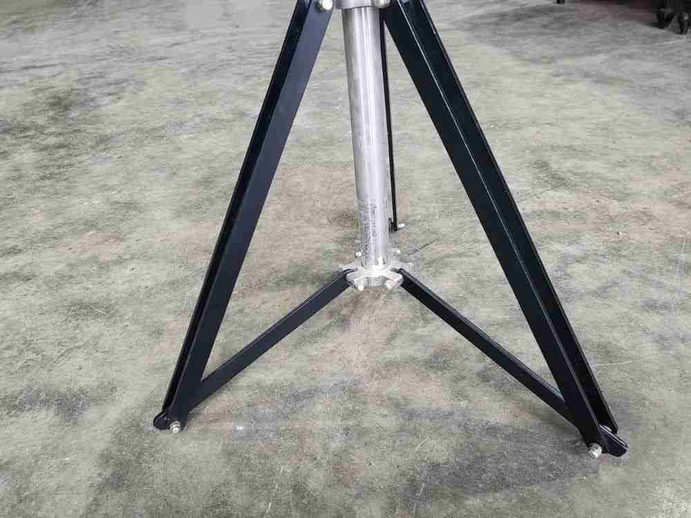 20thC World globe map chrome tall tripod stand floor standing