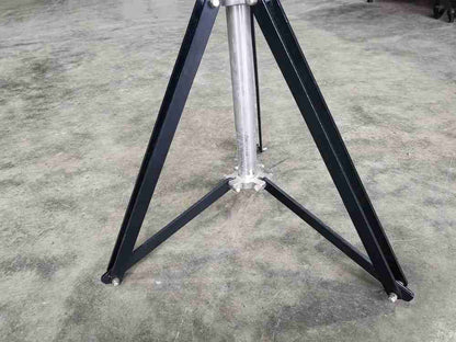 20thC World globe map chrome tall tripod stand floor standing