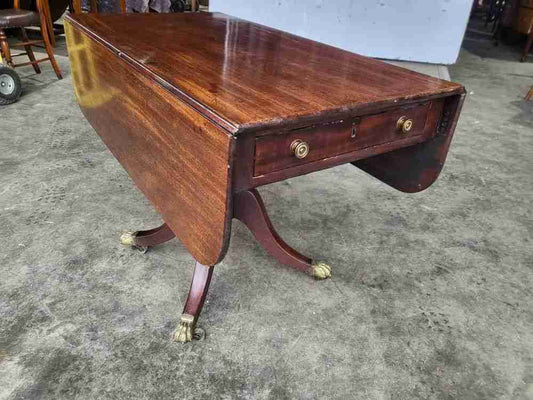 Antique Victorian pedestal drop leaf quad base table seat 6