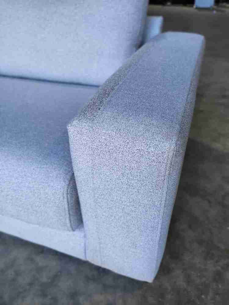 Modern 2 seat grey sofa ex shop display 70's style square