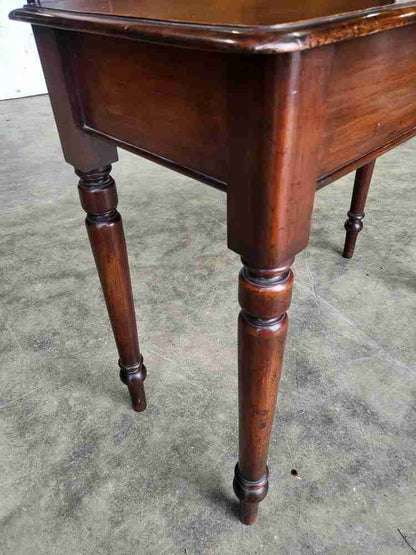 Antique Edwardian small console hall table desk drawer