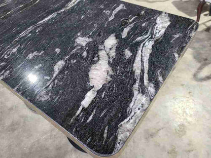 Small marble ? pedestal occasional dining work table seat 4
