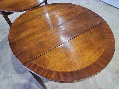 Pair two antique repro Pembroke side inlaid occasional dining tables PRICE x 1