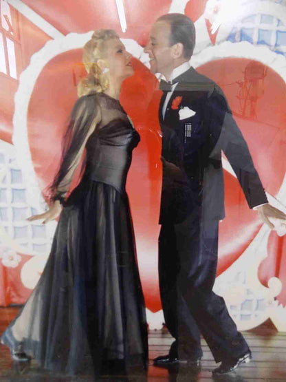 Framed colour photographic print of Fred Astaire and Ginger Rogers