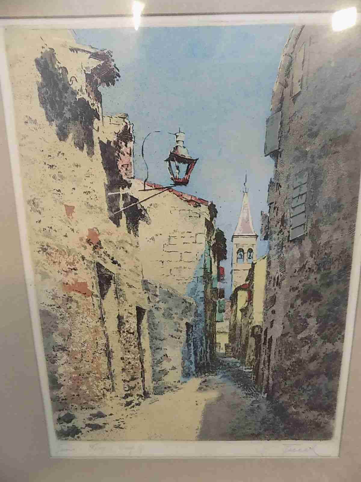Pair of vintage prints framed and glazed