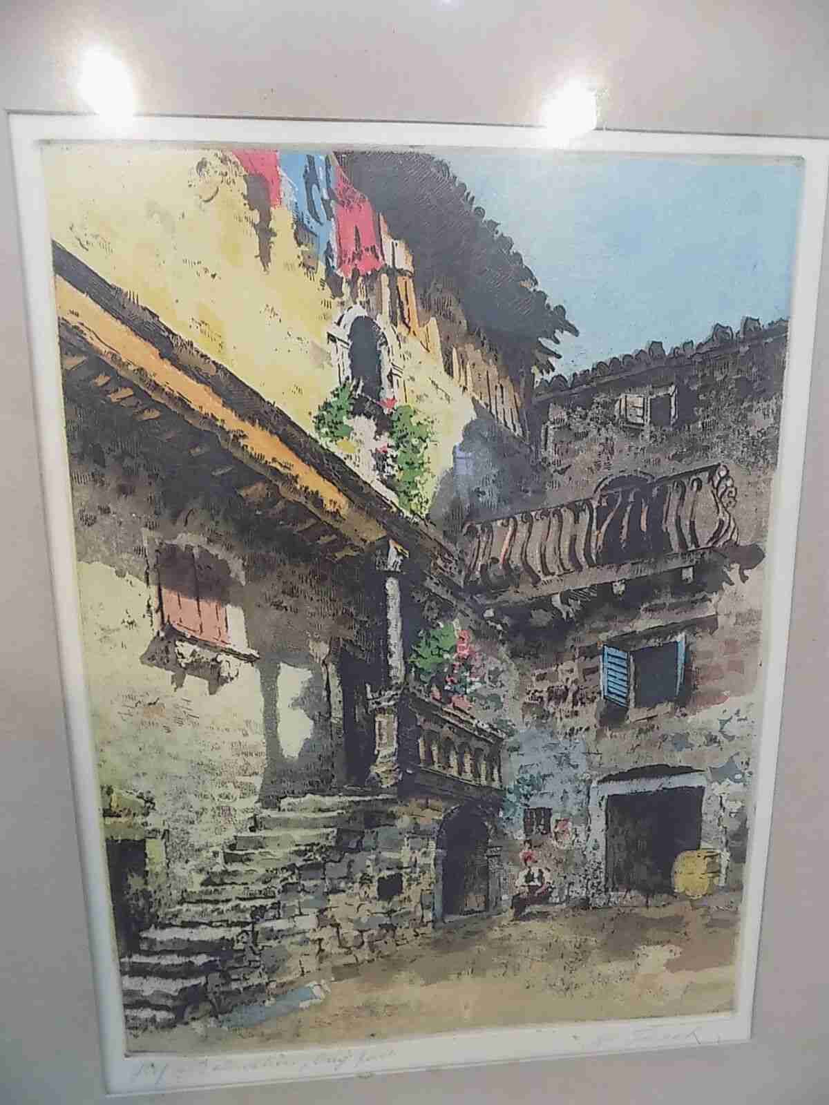 Pair of vintage prints framed and glazed