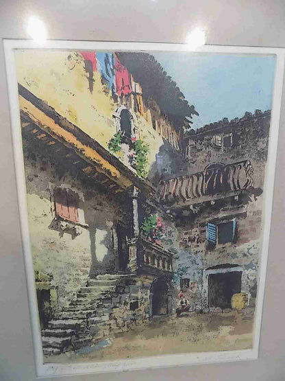 Pair of vintage prints framed and glazed
