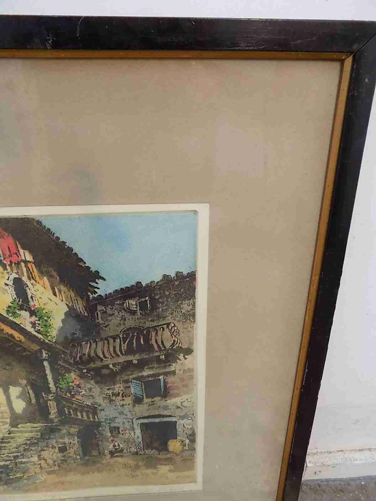 Pair of vintage prints framed and glazed