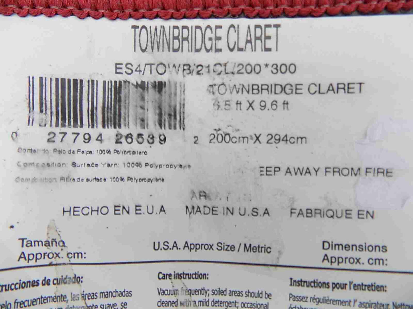 Red cream carpet with floral design