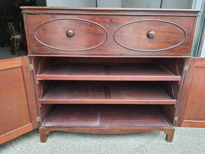 victorian antique mahogany secretaire bureau writing desk drawers bracket feet
